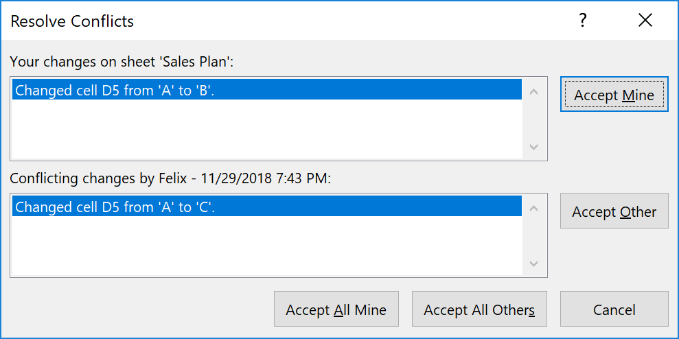 shared workbook conflict