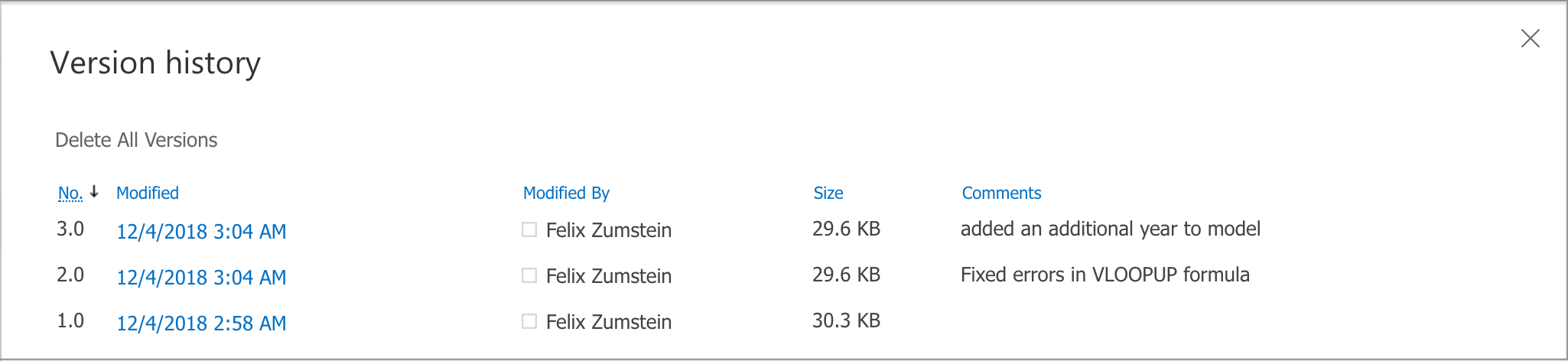 sharepoint history