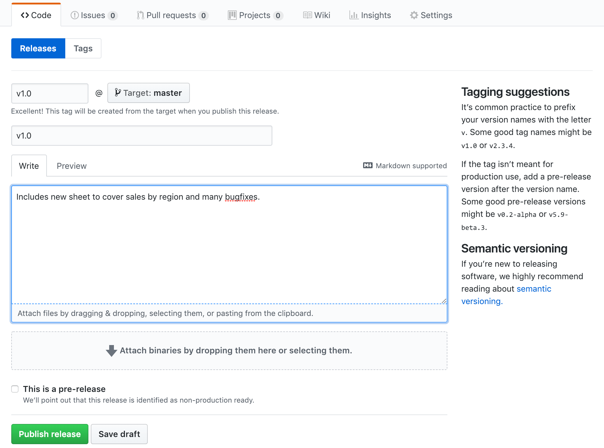 github releases