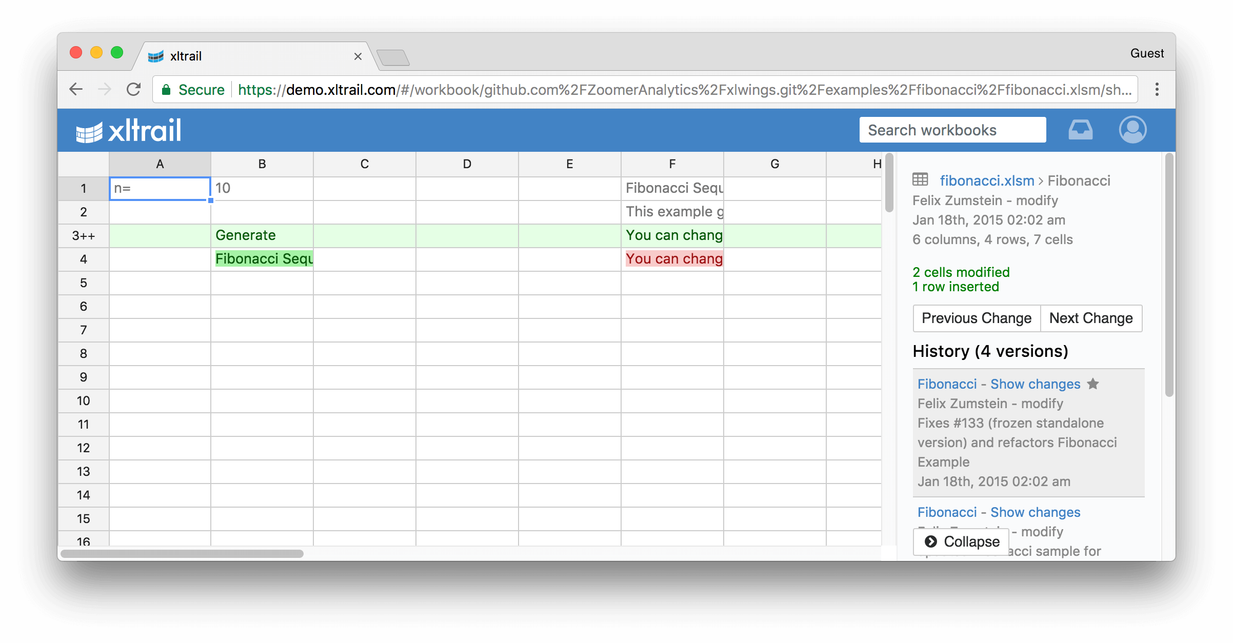 xltrail sheet diff